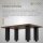 HAGO24 Tischbeine Set 4 Stück Möbelfuß Stahl Schwarz 8x8cm höhenverstellbar 30cm Couchtischbank DIY Tischgestell Schraubfüße I-Design