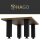 HAGO24 Tischbeine Set 4 Stück Möbelfuß Stahl Schwarz 8x8cm höhenverstellbar 30cm Couchtischbank DIY Tischgestell Schraubfüße I-Design