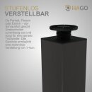 HAGO24 Tischbeine Set 4 Stück Möbelfuß Stahl Industriell 8x8cm höhenverstellbar 30cm Couchtischbank DIY Tischgestell Schraubfüße I-Design