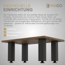 HAGO24 Tischbeine Set 4 Stück Möbelfuß Stahl Industriell 8x8cm höhenverstellbar 30cm Couchtischbank DIY Tischgestell Schraubfüße I-Design