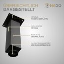 HAGO24 Tischbeine Set 4 Stück Möbelfuß Stahl Industriell 8x8cm höhenverstellbar 30cm Couchtischbank DIY Tischgestell Schraubfüße I-Design