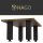 HAGO24 Tischbeine Set 4 Stück Möbelfuß Stahl Industriell 8x8cm höhenverstellbar 30cm Couchtischbank DIY Tischgestell Schraubfüße I-Design