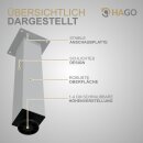 HAGO24 Tischbeine Set 4 Stück Möbelfuß Stahl Weiß 8x8cm höhenverstellbar 42cm Couchtischbank DIY Tischgestell Schraubfüße I-Design