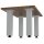 HAGO24 Tischbeine Set 4 Stück Möbelfuß Stahl Weiß 8x8cm höhenverstellbar 42cm Couchtischbank DIY Tischgestell Schraubfüße I-Design