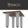 HAGO24 Tischbeine Set 4 Stück Möbelfuß Stahl Weiß 8x8cm höhenverstellbar 42cm Couchtischbank DIY Tischgestell Schraubfüße I-Design
