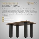 HAGO24 Tischbeine Set 4 Stück Möbelfuß Stahl Industriell 8x8cm höhenverstellbar 42cm Couchtischbank DIY Tischgestell Schraubfüße I-Design