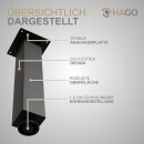 HAGO24 Tischbeine Set 4 Stück Möbelfuß Stahl Industriell 8x8cm höhenverstellbar 42cm Couchtischbank DIY Tischgestell Schraubfüße I-Design