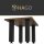HAGO24 Tischbeine Set 4 Stück Möbelfuß Stahl Industriell 8x8cm höhenverstellbar 42cm Couchtischbank DIY Tischgestell Schraubfüße I-Design