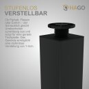 HAGO24 Tischbeine Set 4 Stück Möbelfuß Stahl Schwarz 8x8cm höhenverstellbar 72cm Couchtischbank DIY Tischgestell Schraubfüße I-Design