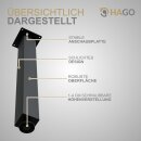 HAGO24 Tischbeine Set 4 Stück Möbelfuß Stahl Schwarz 8x8cm höhenverstellbar 72cm Couchtischbank DIY Tischgestell Schraubfüße I-Design