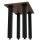 HAGO24 Tischbeine Set 4 Stück Möbelfuß Stahl Schwarz 8x8cm höhenverstellbar 72cm Couchtischbank DIY Tischgestell Schraubfüße I-Design