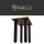 HAGO24 Tischbeine Set 4 Stück Möbelfuß Stahl Schwarz 8x8cm höhenverstellbar 72cm Couchtischbank DIY Tischgestell Schraubfüße I-Design