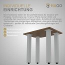 HAGO24 Tischbeine Set 4 Stück Möbelfuß Stahl Weiß 8x8cm höhenverstellbar 72cm Couchtischbank DIY Tischgestell Schraubfüße I-Design