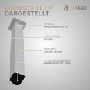 HAGO24 Tischbeine Set 4 Stück Möbelfuß Stahl Weiß 8x8cm höhenverstellbar 72cm Couchtischbank DIY Tischgestell Schraubfüße I-Design