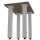 HAGO24 Tischbeine Set 4 Stück Möbelfuß Stahl Weiß 8x8cm höhenverstellbar 72cm Couchtischbank DIY Tischgestell Schraubfüße I-Design