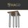 HAGO24 Tischbeine Set 4 Stück Möbelfuß Stahl Weiß 8x8cm höhenverstellbar 72cm Couchtischbank DIY Tischgestell Schraubfüße I-Design