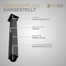 HAGO24 Tischbeine Set 4 Stück Möbelfuß Stahl Schwarz 8x8cm höhenverstellbar 90cm Couchtischbank DIY Tischgestell Schraubfüße I-Design
