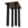 HAGO24 Tischbeine Set 4 Stück Möbelfuß Stahl Schwarz 8x8cm höhenverstellbar 90cm Couchtischbank DIY Tischgestell Schraubfüße I-Design