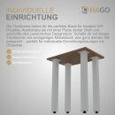 HAGO24 Tischbeine Set 4 Stück Möbelfuß Stahl Weiß 8x8cm höhenverstellbar 90cm Couchtischbank DIY Tischgestell Schraubfüße I-Design