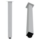HAGO24 Tischbeine Set 4 Stück Möbelfuß Stahl Weiß 8x8cm höhenverstellbar 90cm Couchtischbank DIY Tischgestell Schraubfüße I-Design