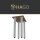 HAGO24 Tischbeine Set 4 Stück Möbelfuß Stahl Weiß 8x8cm höhenverstellbar 90cm Couchtischbank DIY Tischgestell Schraubfüße I-Design