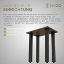 HAGO24 Tischbeine Set 4 Stück Möbelfuß Stahl Industriell 8x8cm höhenverstellbar 90cm Couchtischbank DIY Tischgestell Schraubfüße I-Design