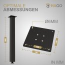 HAGO24 Tischbeine Set 4 Stück Möbelfuß Stahl Industriell 8x8cm höhenverstellbar 90cm Couchtischbank DIY Tischgestell Schraubfüße I-Design