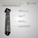 HAGO24 Tischbeine Set 4 Stück Möbelfuß Stahl Industriell 8x8cm höhenverstellbar 90cm Couchtischbank DIY Tischgestell Schraubfüße I-Design