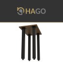 HAGO24 Tischbeine Set 4 Stück Möbelfuß Stahl Industriell 8x8cm höhenverstellbar 90cm Couchtischbank DIY Tischgestell Schraubfüße I-Design