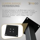 HAGO24 Tischbeine Set 4 Stück Möbelfuß schräg 96° Stahl schwarz 4x4cm 30cm Couchtischbank DIY Tischgestell Schraubfüße