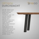 HAGO24 Tischbeine Set 4 Stück Möbelfuß schräg 96° Stahl schwarz 4x4cm 30cm Couchtischbank DIY Tischgestell Schraubfüße
