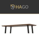 HAGO24 Tischbeine Set 4 Stück Möbelfuß schräg 96° Stahl schwarz 4x4cm 30cm Couchtischbank DIY Tischgestell Schraubfüße