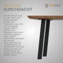 HAGO24 Tischbeine Set 4 Stück Möbelfuß schräg 96° Stahl schwarz 4x4cm 42cm Couchtischbank DIY Tischgestell Schraubfüße