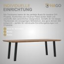 HAGO24 Tischbeine Set 4 Stück Möbelfuß schräg 96° Stahl schwarz 4x4cm 42cm Couchtischbank DIY Tischgestell Schraubfüße