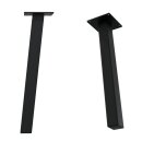 HAGO24 Tischbeine Set 4 Stück Möbelfuß schräg 96° Stahl schwarz 4x4cm 42cm Couchtischbank DIY Tischgestell Schraubfüße