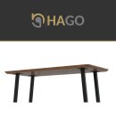HAGO24 Tischbeine Set 4 Stück Möbelfuß schräg 96° Stahl schwarz 4x4cm 42cm Couchtischbank DIY Tischgestell Schraubfüße
