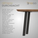 HAGO24 Tischbeine Set 4 Stück Möbelfuß schräg 96° Stahl grau 4x4cm 42cm Couchtischbank DIY Tischgestell Schraubfüße
