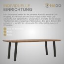 HAGO24 Tischbeine Set 4 Stück Möbelfuß schräg 96° Stahl grau 4x4cm 42cm Couchtischbank DIY Tischgestell Schraubfüße