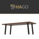 HAGO24 Tischbeine Set 4 Stück Möbelfuß schräg 96° Stahl grau 4x4cm 42cm Couchtischbank DIY Tischgestell Schraubfüße