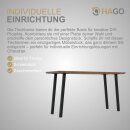 HAGO24 Tischbeine Set 4 Stück Möbelfuß schräg 96° Stahl schwarz 4x4cm 72cm Couchtischbank DIY Tischgestell Schraubfüße
