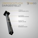 HAGO24 Tischbeine Set 4 Stück Möbelfuß schräg 96° Stahl schwarz 4x4cm 72cm Couchtischbank DIY Tischgestell Schraubfüße
