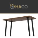 HAGO24 Tischbeine Set 4 Stück Möbelfuß schräg 96° Stahl schwarz 4x4cm 72cm Couchtischbank DIY Tischgestell Schraubfüße