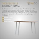 HAGO24 Tischbeine Set 4 Stück Möbelfuß schräg 96° Stahl weiß 4x4cm 72cm Couchtischbank DIY Tischgestell Schraubfüße
