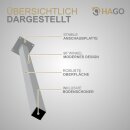 HAGO24 Tischbeine Set 4 Stück Möbelfuß schräg 96° Stahl weiß 4x4cm 72cm Couchtischbank DIY Tischgestell Schraubfüße