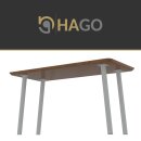HAGO24 Tischbeine Set 4 Stück Möbelfuß schräg 96° Stahl weiß 4x4cm 72cm Couchtischbank DIY Tischgestell Schraubfüße