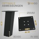 HAGO24 Tischbeine Set 4 Stück Möbelfuß schräg 96° Stahl schwarz 8x8cm 30cm Couchtischbank DIY Tischgestell Schraubfüße