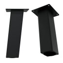 HAGO24 Tischbeine Set 4 Stück Möbelfuß schräg 96° Stahl schwarz 8x8cm 30cm Couchtischbank DIY Tischgestell Schraubfüße