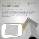 HAGO24 Tischbeine Set 4 Stück Möbelfuß schräg 96° Stahl weiß 8x8cm 30cm Couchtischbank DIY Tischgestell Schraubfüße