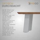 HAGO24 Tischbeine Set 4 Stück Möbelfuß schräg 96° Stahl weiß 8x8cm 30cm Couchtischbank DIY Tischgestell Schraubfüße