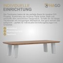 HAGO24 Tischbeine Set 4 Stück Möbelfuß schräg 96° Stahl weiß 8x8cm 30cm Couchtischbank DIY Tischgestell Schraubfüße